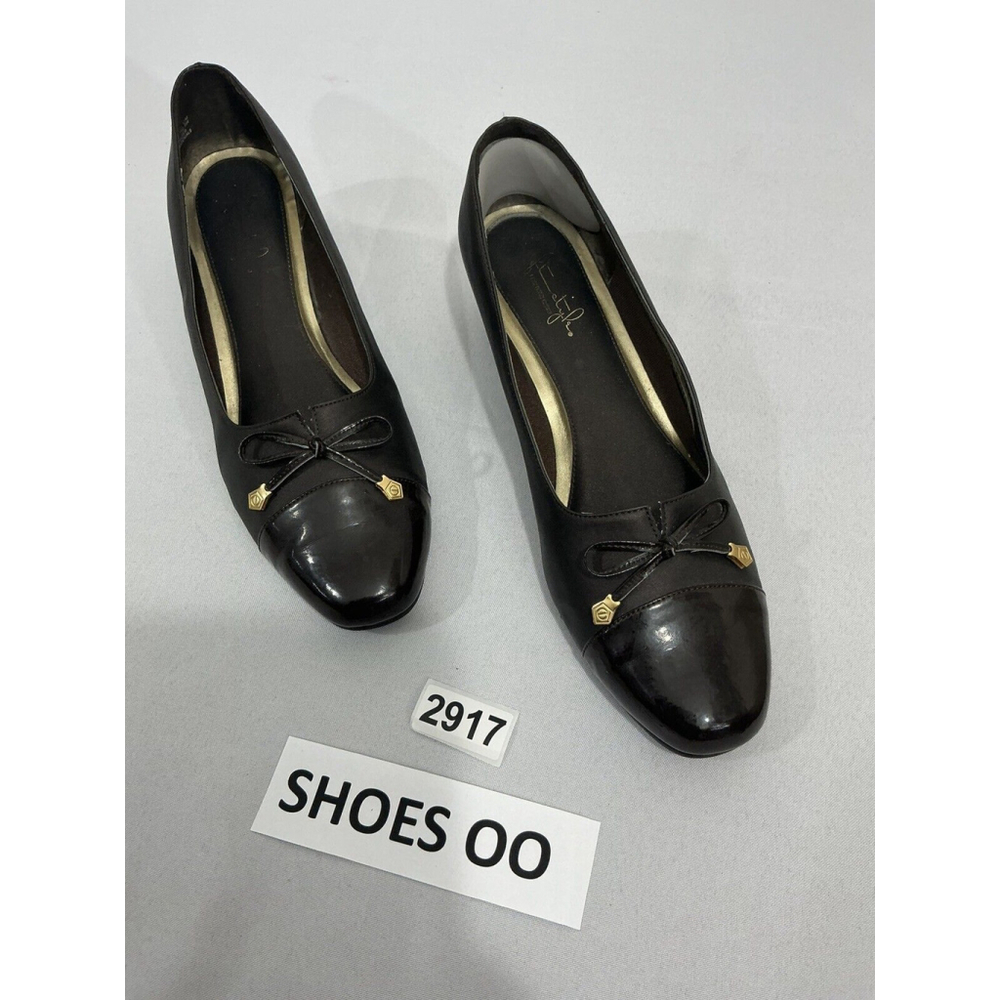 Womans Soft Style By Hush Puppies 11 M H79559 Brown Faux Leather Pumps